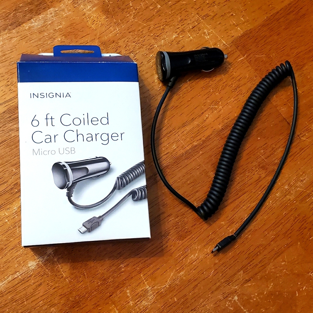 Coiled CAR CHARGER Micro USB